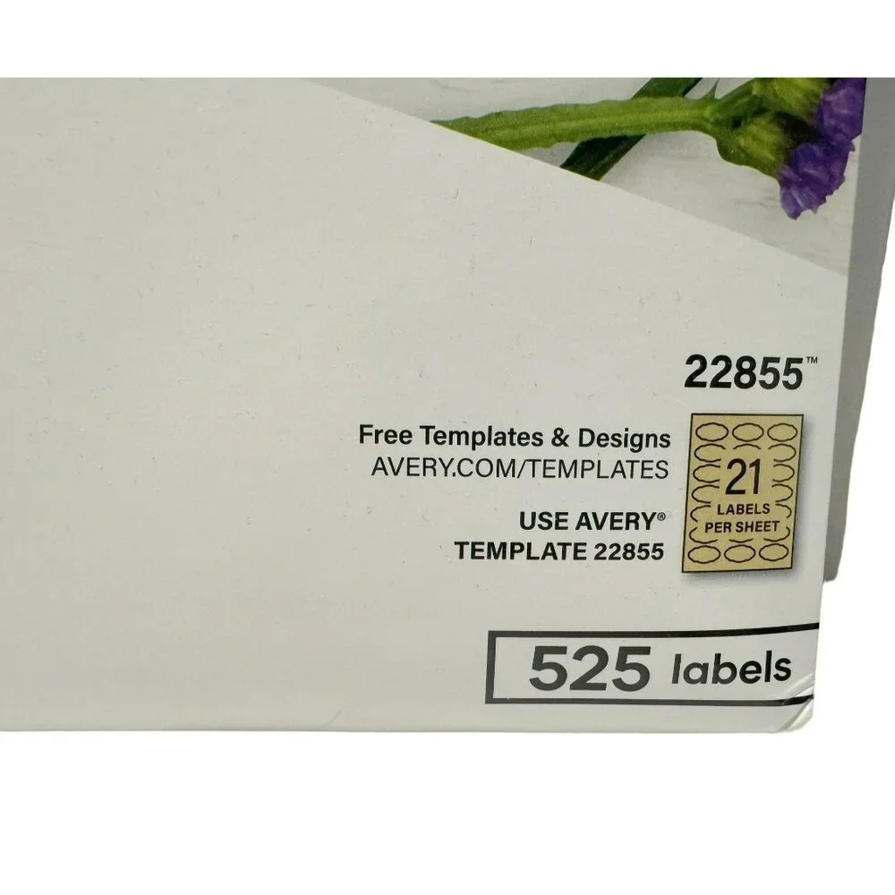 Avery® Kraft Brown Scalloped Oval Labels 1-1/8
